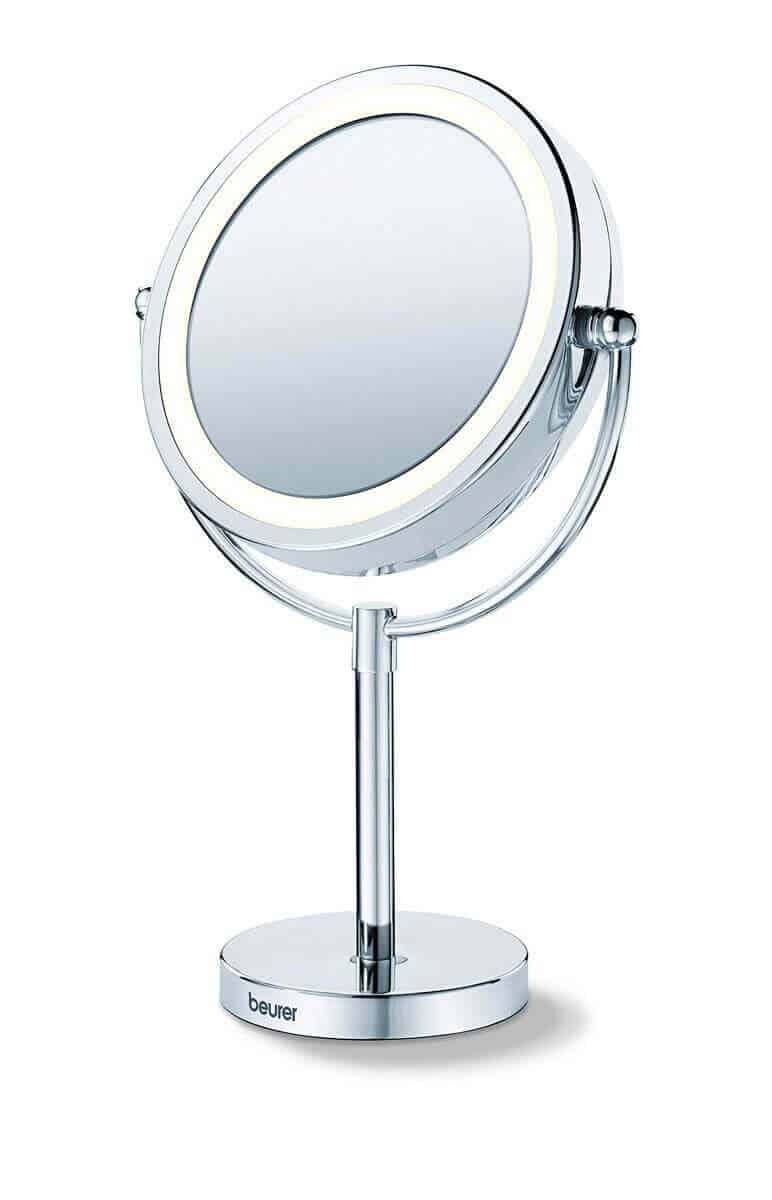 ZHIJINLI Specchietto per vestirsi 5 ingrandimenti ins Vento Specchio da Tavolo Quadrato in Metallo specchietto per Trucco su Un Solo Lato 