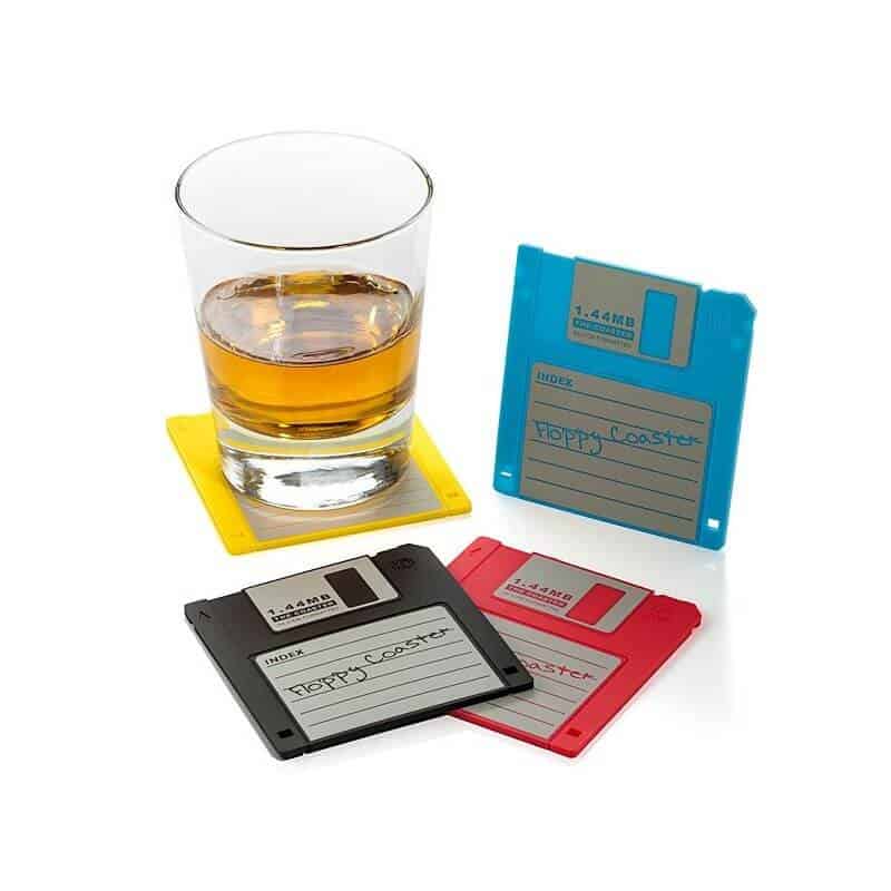 Sottobicchieri floppy-disk colorati