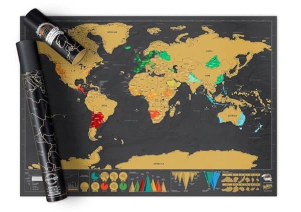 Idee Regalo Viaggiatori Poster Mappamondo Planisfero A Graffio Mappa del Mondo da Grattare MuP! Design Italiano Grande Cartina Geografica Panoramica Arredo Parete Scratch The Original World Map