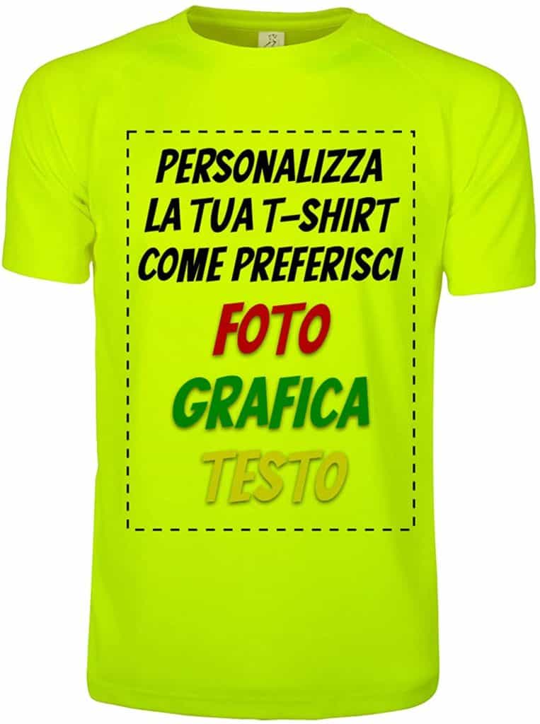 t-shirt personalizzata gialla