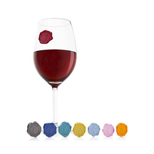 Segna Calici Colorati,Identificatore del Bicchiere di Vino,Bicchieri da Vino Pennarello in Vetro,Marcatori per bicchieri da vino,Segnabicchieri in Silicone,Tazza Per Bar Party. 