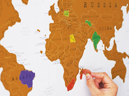 Mappa Scratch: gratta e colora le mete visitate!